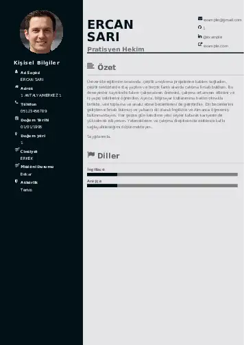 Pratisyen Hekim Cv Örnekleri cv indir